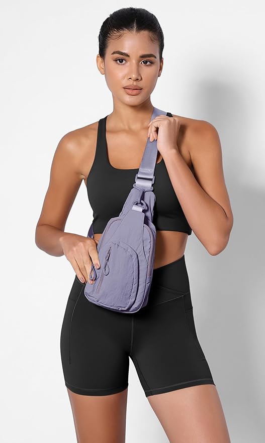 ODODOS Daily Sling Bag with Adjustable Straps Crossbody Chest Bag Lightweight Small Backpack for Casual Traveling Hiking