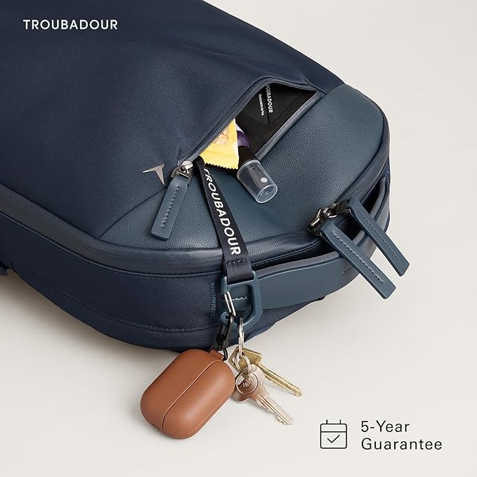 Troubadour Apex 4.0-22L Premium Laptop Backpack - Ergonomic & Water Resistant - Designed for Work and Travel - Ink Blue
