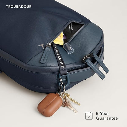 Troubadour Apex 4.0-22L Premium Laptop Backpack - Ergonomic & Water Resistant - Designed for Work and Travel - Ink Blue