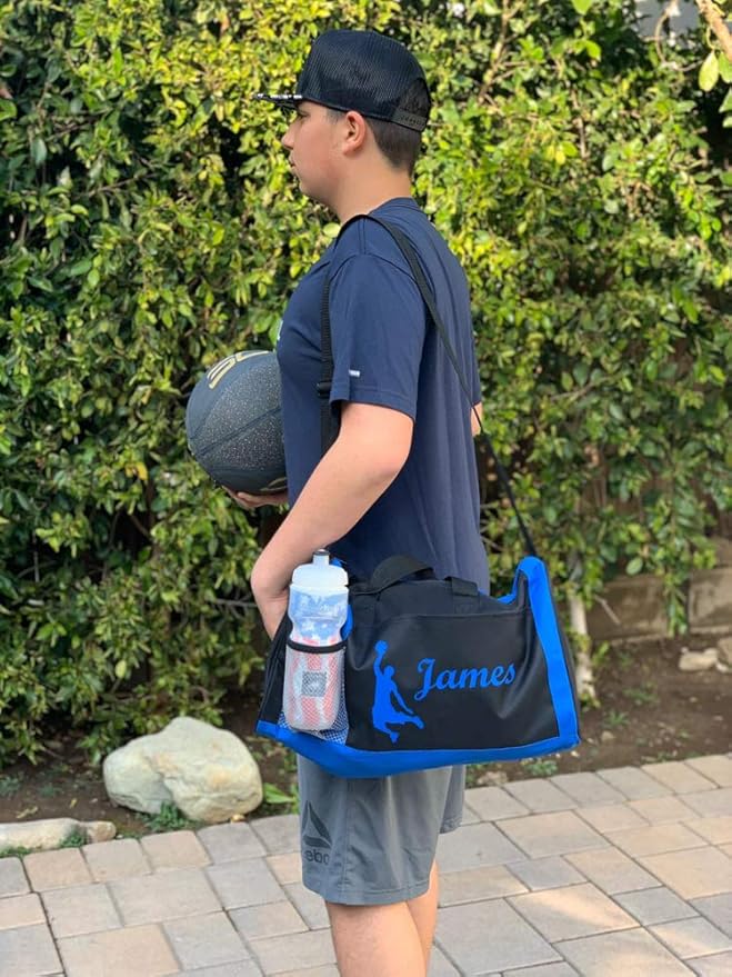 Personalized Kids 18 Inch Sport Duffel Bag With Custom Name & Text - Baseball