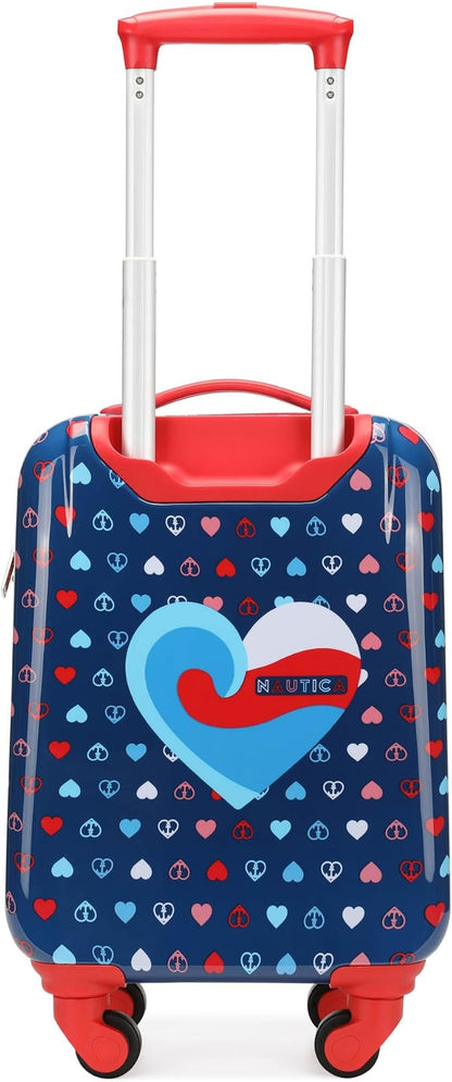 Nautica Kids Luggage - 18" Airline Approved Rolling Hardside Upright Carry-on Suitcase with Wheels (Nautica Peace)