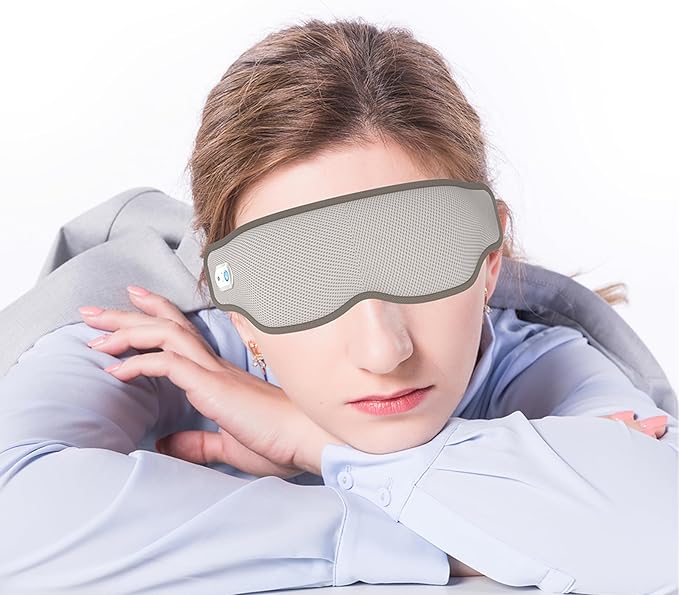 F&G Eye Mask Massager,Features Heating and Cooling Functions,Sleep Eye mask,Adjustable Heating and Vibration Function, Suitable for Migraines, Helps Relieve Eye Fatigue,Improve Sleep