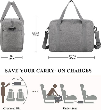 For Spirit Airlines Personal Item Bag 18x14x8 with Wet Pocket Foldable Travel Duffel Bag Underseat Carry on for Men & Women