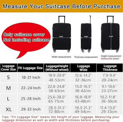 Custom Luggage Cover Personalized Luggage Cover Add Your Name Elastic Travel Suitcase Cover Washable Anti-Scratch Suitcase Protector Cover for Travel Business XL(Fit 29-32inch suitcase)