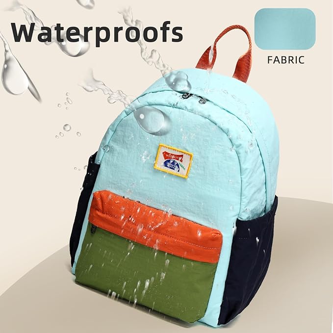 willikiva Kids Backpack for School Boys Girls Teens Toddler Backpack Waterproof Kindergarten Preschool Elementary Bookbag Children Travel Bag(Light Blue Green,Medium)