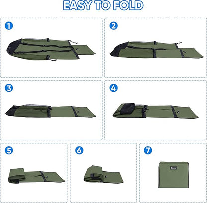 BALEINE 150L Laundry Bag Backpack, 900D Oxford Fabric Large Travel Laundry Bags with Shoulder Straps and 2 Mesh Pockets for College Dorm, Apartment, Laundromat (Green, 150L)