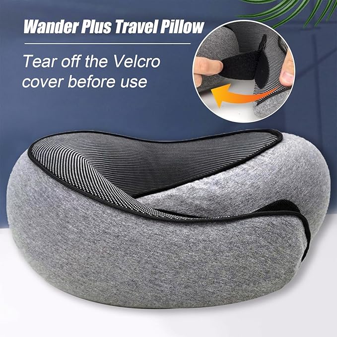 Travel Neck Pillows for Airplanes 2025 New Travel Pillow Neck Travel Pillow Memory Foam Airplane Pillow for Offices and Cars(Pink)