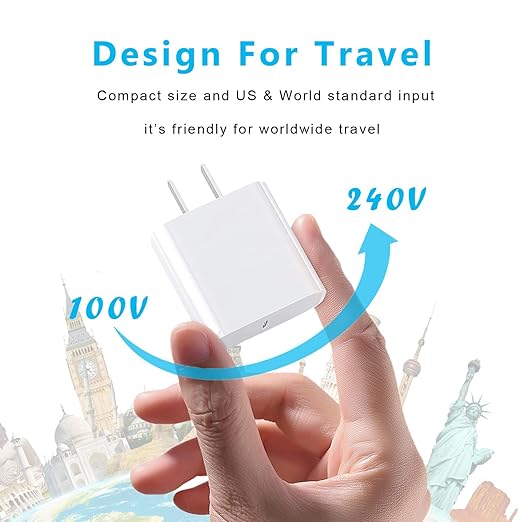 iPhone 16/15 Fast Charger Block, USB Type C Wall Charger 2Pack 20W PD Charging Brick Power Adapter Plug Box for Apple iPhone 16 Pro Max/iPhone 15 Plus/iPhone 14 Pro Max/14 Plus/13 Pro/12 Pro/Mini/iPad