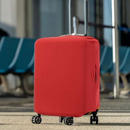 uxcell Luggage Cover for Suitcase Protector, Fit 26-28 Inch Luggage Elastic Suitcase Cover Scratch-Resistant Covers for Travel Business Trips, Red (L)