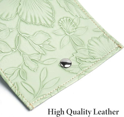 Pill Organizer,LIZIMANDU Weekly Travel Pill Case Box Medication Reminder Daily AM PM, Day Night 7 Compartments,for 4 Times A Day, 7 Days a Week-Includes Leather PU Carrying Case(1-Carved Green4)