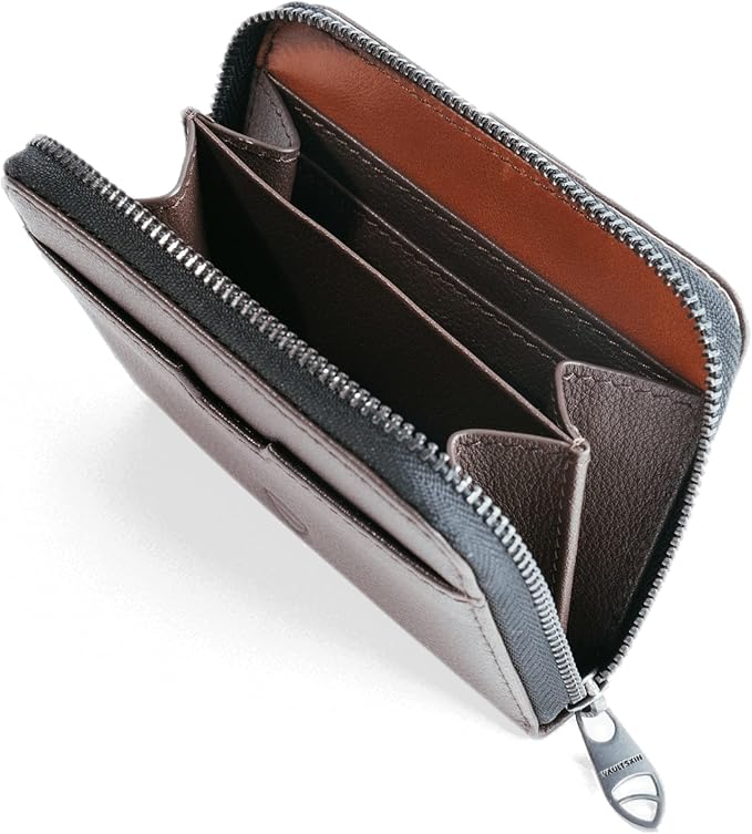 Vaultskin Mayfair Premier Leather Zip Wallet - Ultimate RFID Safety, Streamlined for Style & Functionality for Men and Women