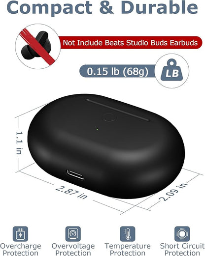 Charging Case Replacement for Studio Buds & Studio Buds+: Earbuds Charger Case with Bluetooth Sync Button, 660mAh Battery & USB-C Cable