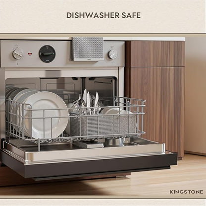 KINGSTONE Silverware Set with Steak Knives, 36-Piece Forged Flatware Set Cutlery Set Premium Stainless Steel, Service for 6, for Kitchen, Home, Wedding, Party, Mirror Polished and Dishwasher Safe