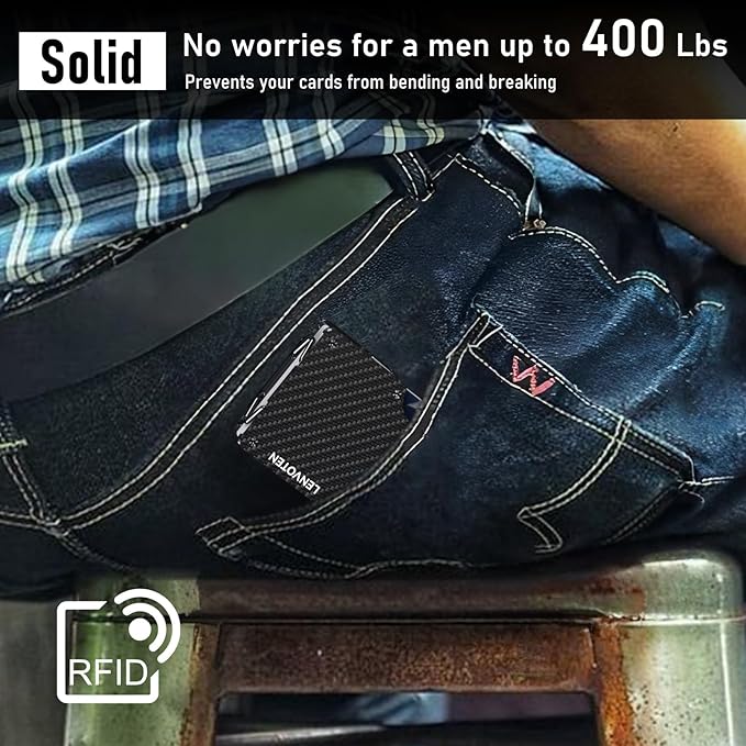 Minimalist Wallet for Men, Metal Wallet with Money Clip, Slim Compact Wallet, RFID Blocking Card Holder, Metal Aluminum Credit Card Holder, Holds up to 20 Cards