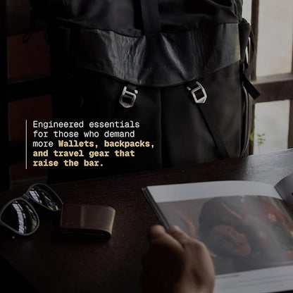 The Frenchie Co. - AirTag Speed Wallet - Ultra-Slim Front Pocket Wallet - Quick-access pull tab & AirTag holder - RFID blocking, holds up to 8 cards and folded cash