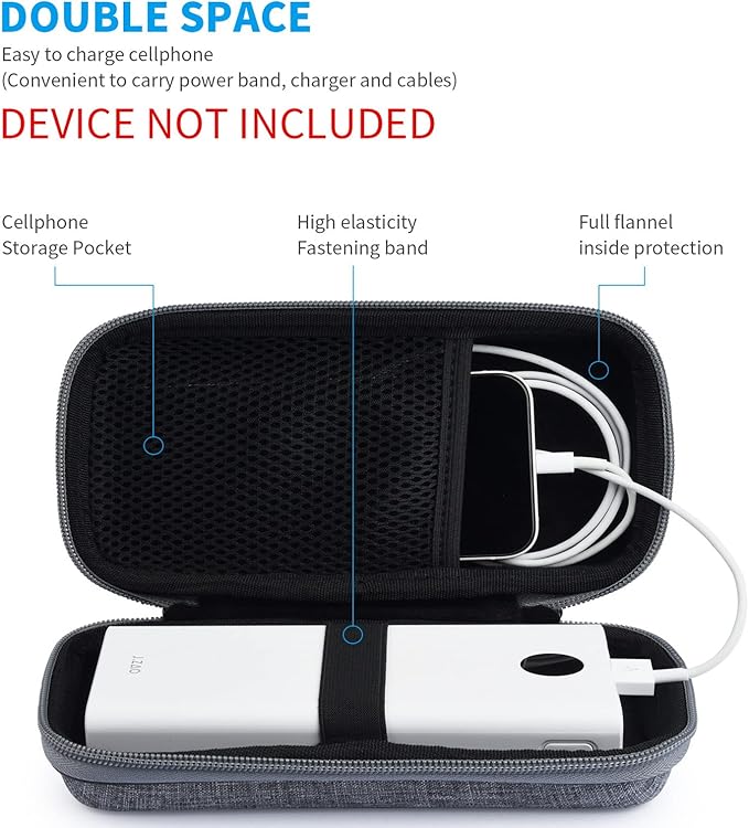 Power Bank Case for INIU 20000mAh Power Bank, Portable Charger Case for Durecopow 20000mAh Solar Power Bank and iMuto 30000mAh Power Bank with Carabiner