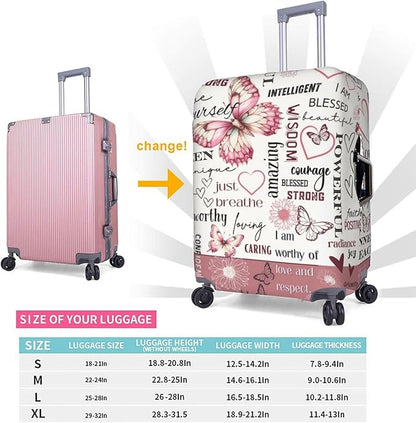 Travel Suitcase Protector African American Girl Elastic Protective Washable Luggage Cover With Concealed Zipper Suitable For 18-32 Inch(XL (for 29-32 inch luggage))