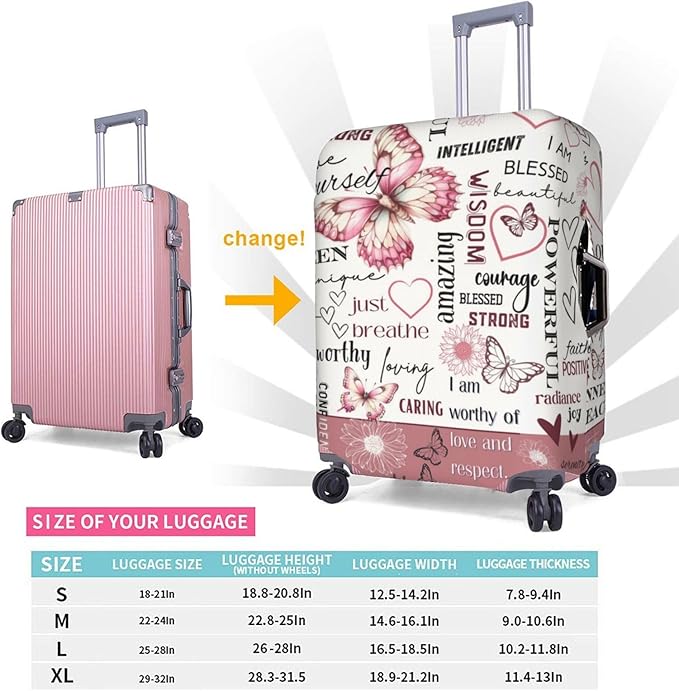 Travel Suitcase Protector African American Girl Elastic Protective Washable Luggage Cover With Concealed Zipper Suitable For 18-32 Inch(L (for 25-28 inch luggage))