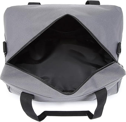 Kono Travel Duffel - 14L Under Seat Carry-On Sports Tote Gym Weekender Overnight Bag - 13.78"x7.87"x7.87" Gray