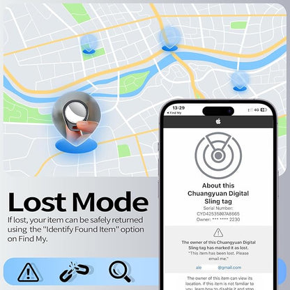 [iOS Only] Tukio Air Tracker Tags 4 Pack Black, [Apple MFi Certified] Bluetooth Key Finder & Smart Item Locator Work with Apple Find My for Keys/Luggage/Bags/Suitcases/Car, 365-Day Replaceable Battery