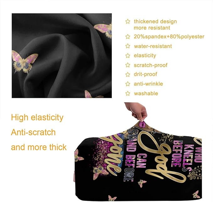 Travel Suitcase Protector Light skin african american Elastic Protective Washable Luggage Cover With Concealed Zipper Suitable For 18-32 Inch(S (for 18--21 inch luggage))