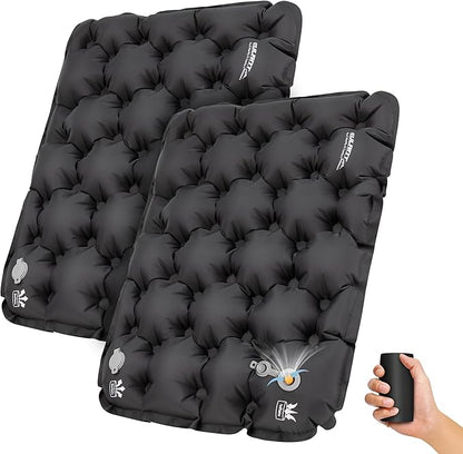 EULANT Inflatable Seat Cushion Lightweight Compact Stadium Seat Pad Camping Travel Air Seat Cushion for Airplane Hiking Bleachers Office Home Sports Events(2PC)