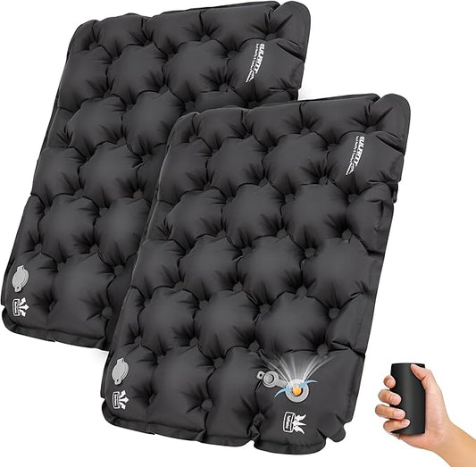 EULANT Inflatable Seat Cushion Lightweight Compact Stadium Seat Pad Camping Travel Air Seat Cushion for Airplane Hiking Bleachers Office Home Sports Events(2PC)