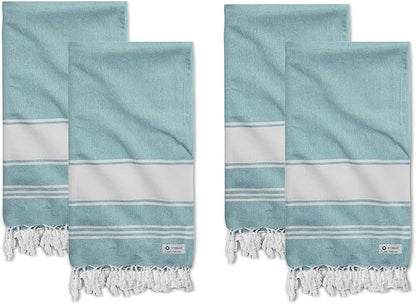 Cotton Turkish Beach Towel Towels Oversized 36"x72" Pool Absorbent Extra Large Quick Dry Sand Travel Towel (Green, 4 Pack)
