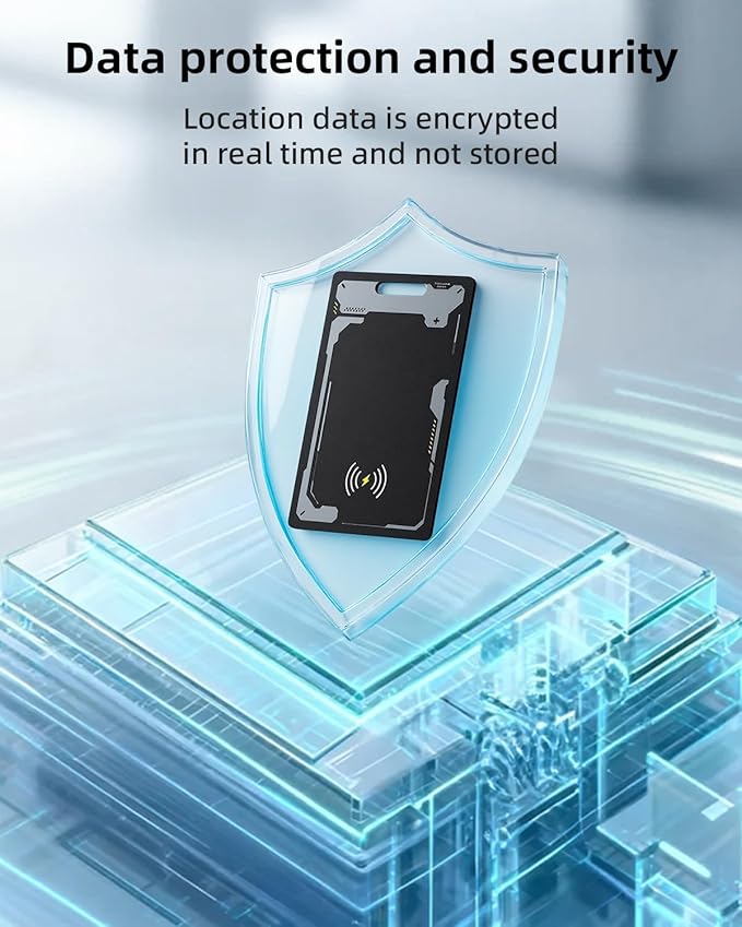 Wallet Tracker Card Android, IP68 Waterproof Smart Card Luggage Tracker Compatible with Google Find Hub (Android Only), Rechargeable Item Locator Finder, Slim Tracking Card for Wallet, Black