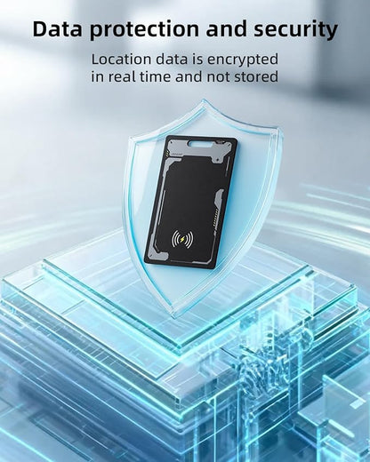 Wallet Tracker Card Android, IP68 Waterproof Smart Card Luggage Tracker Compatible with Google Find Hub (Android Only), Rechargeable Item Locator Finder, Slim Tracking Card for Wallet, Black