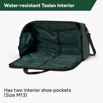 Halfday Convertible 2-in-1 Garment Duffel Weekender Bag 45L | Wrinkle-Free Travel, Hanging Suit Compartment, Shoe Pockets, Trolley Sleeve. Durable & Water-Resistant Carry-On, Hunter