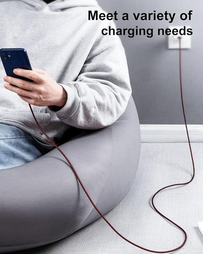 UYOUNG iPhone Charger Cable 3Pack 6FT [Apple MFi Certified] USB to Lightning Cable Nylon Braided Heavy Duty Fast Charging Cord Compatible with iPhone 14/13/12/11/SE/X/XS/XR/8/7/6/6S/iPad - Red