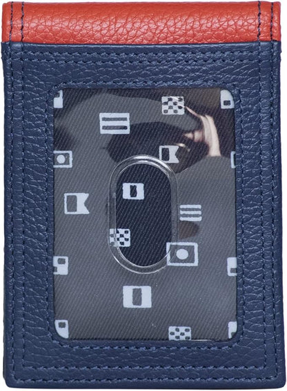 Nautica Men's Slim Wallet | Card Case | RFID Blocking | ID Window | Minimalist | Lightweight | Genuine Leather