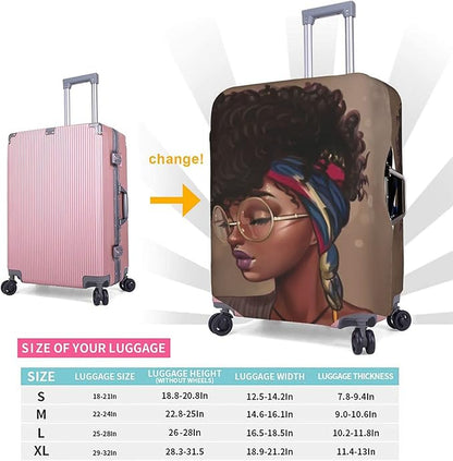 Suitcase covers for luggage luggage cover for Suitcase Washable Suitcase Protector Anti-scratch Suitcase cover Large African American Black Girl