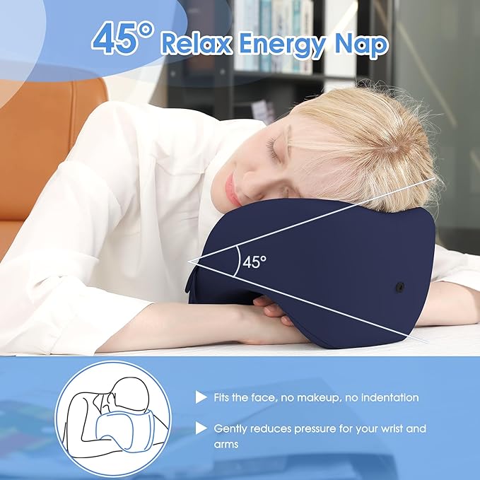 jiaao Neck Pillow Airplane, Memory Foam Travel Neck Pillows for Long Flight, 3D Eye Masks, Ear Plugs and Portable Drawstring Bag, Napping Pillow for Home, Road Trips, Sleep Rest and Travel Use