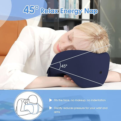 jiaao Neck Pillow Airplane, Memory Foam Travel Neck Pillows for Long Flight, 3D Eye Masks, Ear Plugs and Portable Drawstring Bag, Napping Pillow for Home, Road Trips, Sleep Rest and Travel Use