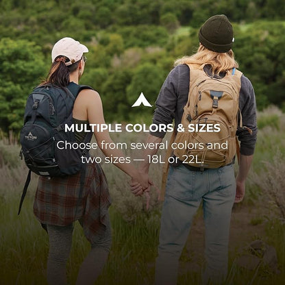 Teton Oasis/Trailrunner Hydration Backpack – Lightweight Water Pack with 2L/3L Bladder for Hiking, Running, Cycling, Biking – 2L/18L/22L Sizes – Sewn-in Rain Cover – Fits Men and Women