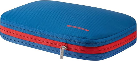 Bee Nesting BeeNesting Waterproof Compression Packing Cubes 5/6/8 sets, Large Travel Packing organizers for Carry on Luggage, 2 Sides Expandable Storage Bags (Blue Red, 9L)
