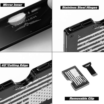 Minimalist Wallet for Men, Metal Wallet with Money Clip, Slim Compact Wallet, RFID Blocking Card Holder, Metal Aluminum Credit Card Holder, Holds up to 20 Cards