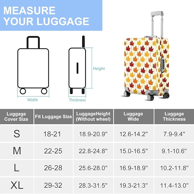 ANNA QUEEN Travel Luggage Cover Suitcase Protector Suitcase Cover Anti-Scratch,Stretchable Bag Cover Washable Durable Polyester