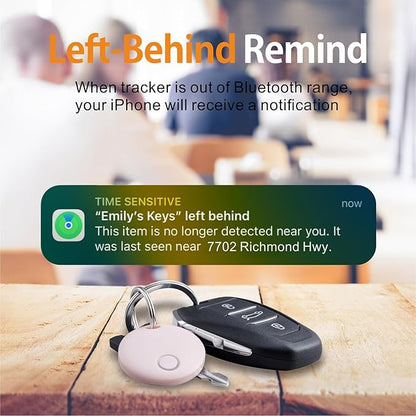 Reyke Smart Tag, Air Tracker Luggage Tracker, Works with Apple Find My (iOS Only), Item Locator for Key, Luggage, Backpack, Wallet, IP67 Waterproof, 2 Pack