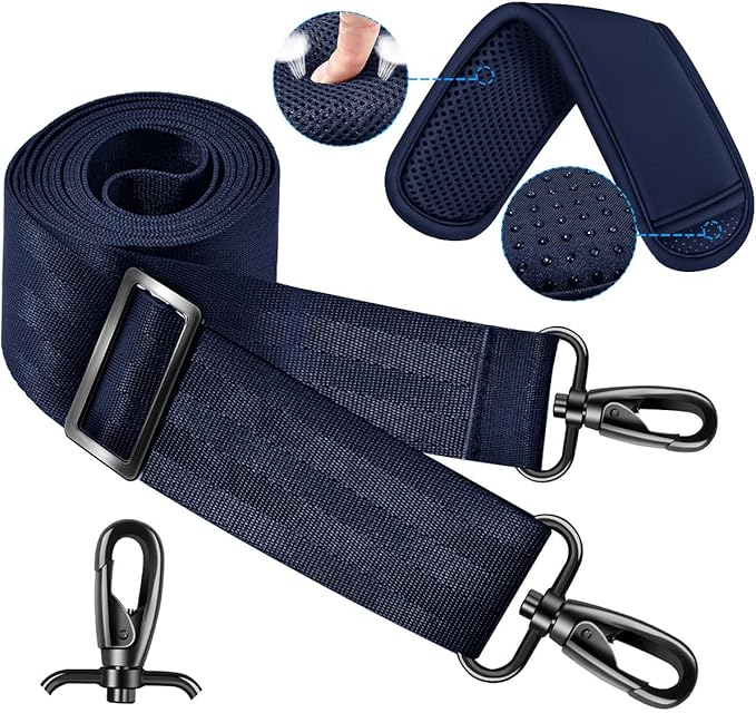 ZINZ 60 Inch Shoulder Strap with Removable Ultra-Thick Pad, Adjustable Buckles Shoulder Crossbody Strap for Luggage Bag