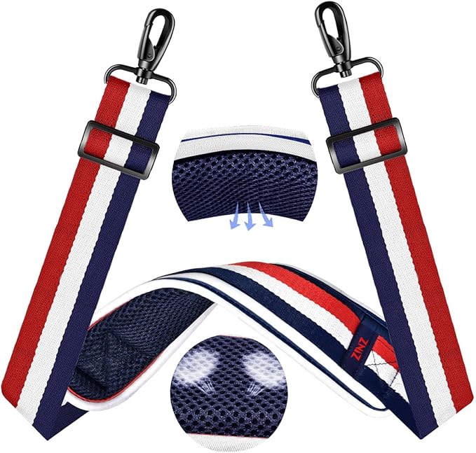 ZINZ 60" Universal Strap with Ultra-Thick Fixed Breathable Pad - Adjustable Heavy-Duty Shoulder Strap for Laptop, Crossbody, Luggage, Gym, Camera Bag and More - TW01B05