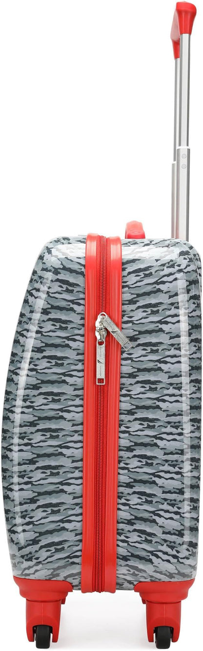 Nautica Kids Luggage - 18" Airline Approved Rolling Hardside Upright Carry-on Suitcase with Wheels (Shark Attack)