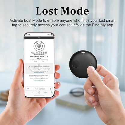 Geevon Smart tag-4 Pack Bluetooth Tracker Work with Apple Find My (iOS Only).Item Finder for Keys, Wallet,Backpack, Luggage (4P Black)