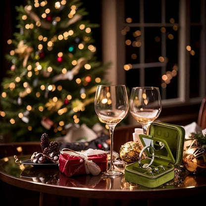 Velvet Jewelry Box, Small Travel Jewelry Organizer, Portable Jewelry Case for Women with Mirror, Green Mini Plush Travel Box