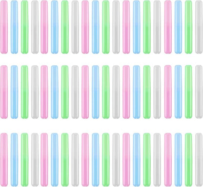 Lnrueg 60PCS Portable Travel Toothbrush Holder Case, Plastic Toothbrush Case, Toothbrush Cases for Indoor, Outdoor, Travel, Camping, School, and Home Use