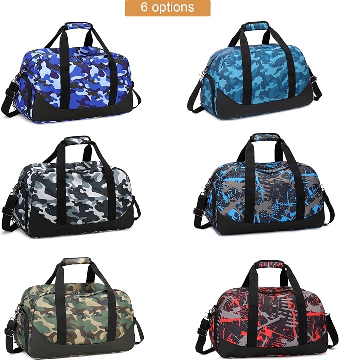 Octsky Overnight Bag Weekender Bag Sports Gym Travel Duffel Bag with Shoe Compartment, Camo Grey