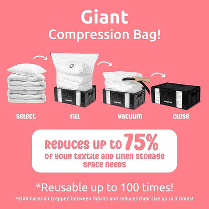 3D Vacuum Bags Semi Rigid… (Black | PARISIENNE, Value Pack)