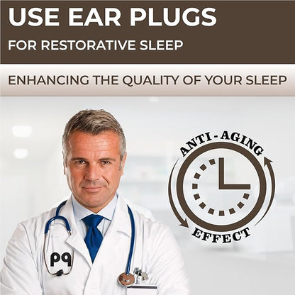 Peace&Quiet PQ Sleeping Ear Plugs Silicone - 28 Wax Moldable EarPlugs for Sleeping Noise Cancelling for Swimming, Sound Blocking Level 32 Db, (30 Silicone Earplugs), Color: Skin Tone